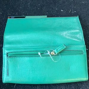 Green leather wallet